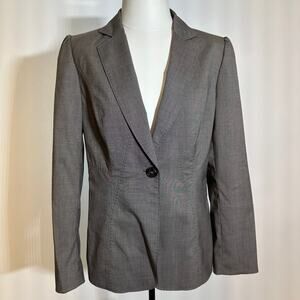 Tahari Gray Single-Button Blazer